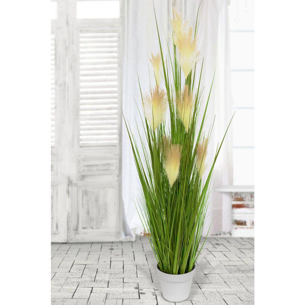 47'' White Silk Orchid in Plastic Pot