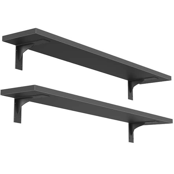 G.SHELF 1200(ウォールナット) 47in. W x 8 in. D Floating Decorative Wall Shelf Set of 2, Extra
