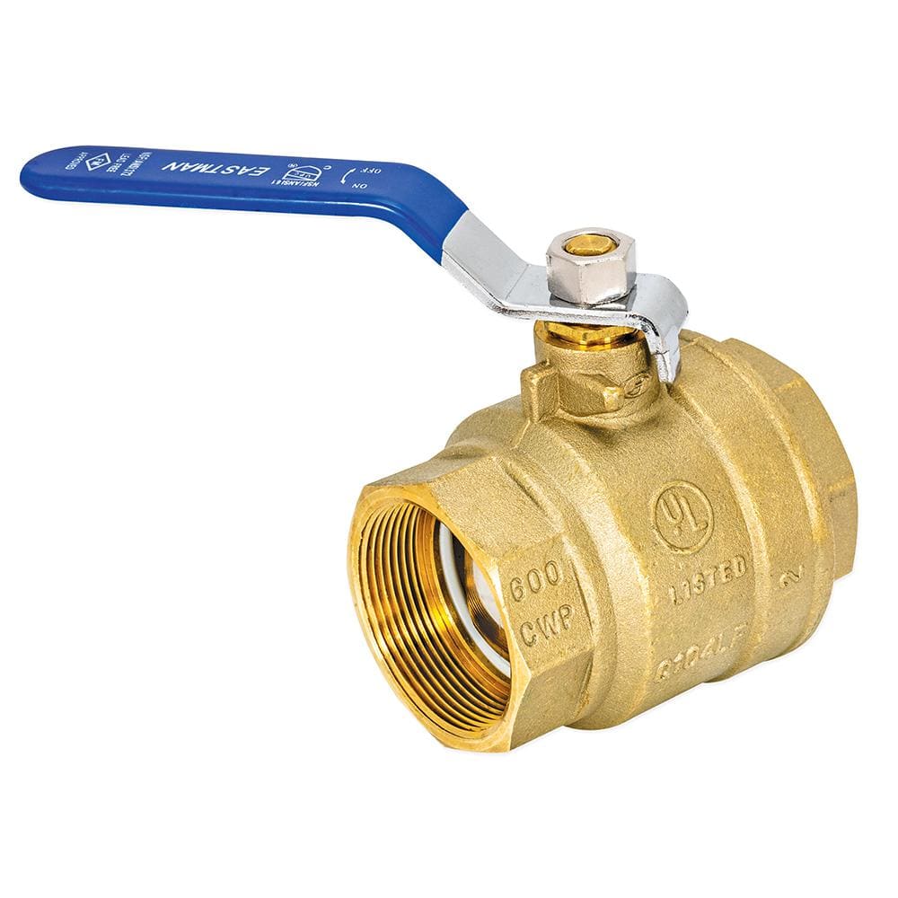 Heavy-Duty Brass 2-Inch Full Port Ball Valve with Lever Handle