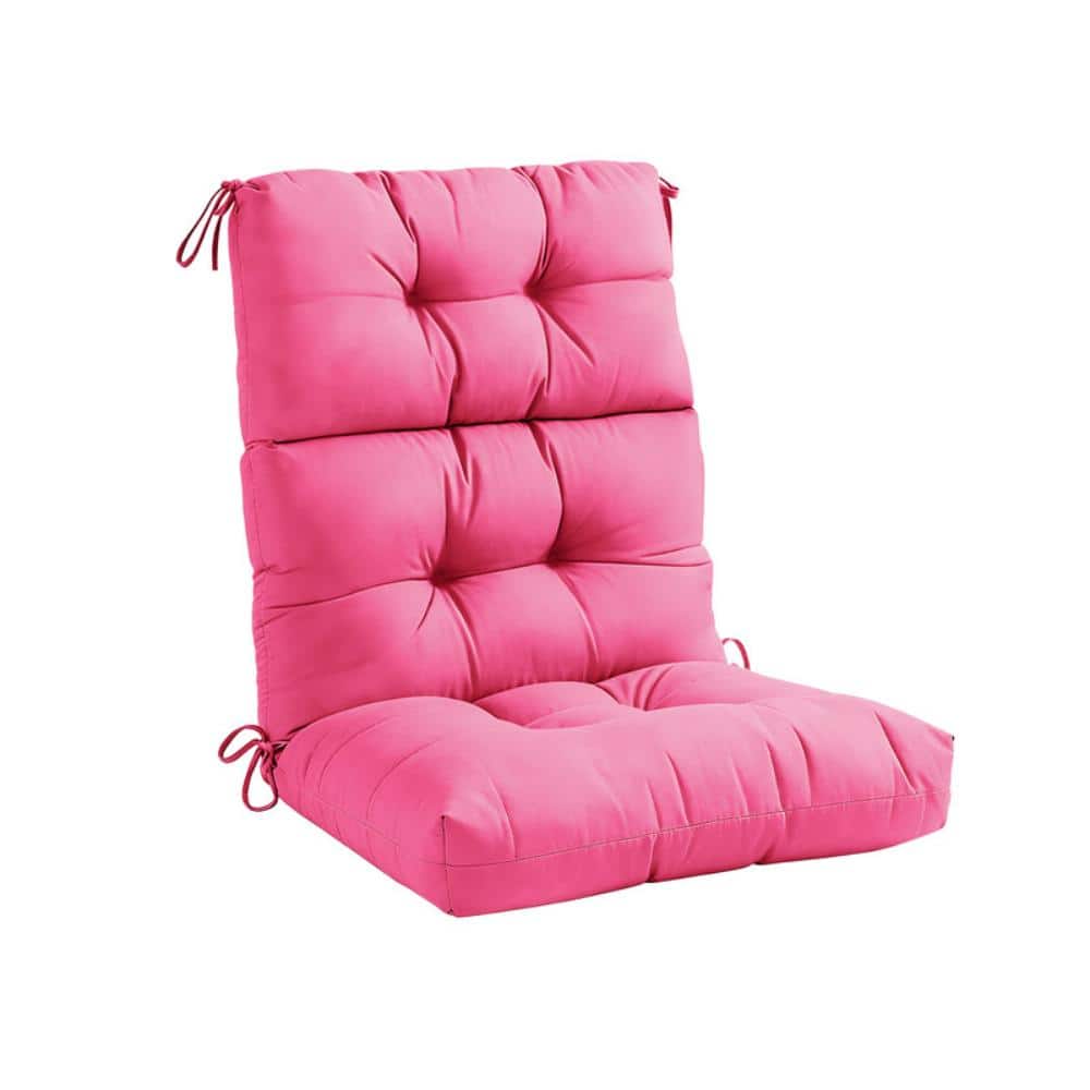 "Outdoor High Back Chair Cushions 44""x21""x4"" Tufted Adirondack Chair Cushions for Garden Rocking Chair,Pink" price history on PriceWatchPro