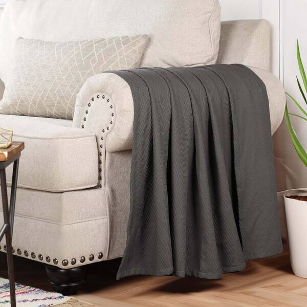 SUPERIOR Metro Charcoal Chevron Zig-Zag Modern All-Season Cotton ...