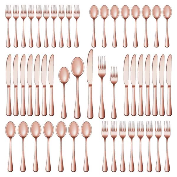 20-Piece Classic Copper Stainless Steel Flatware Set(Service for 4)