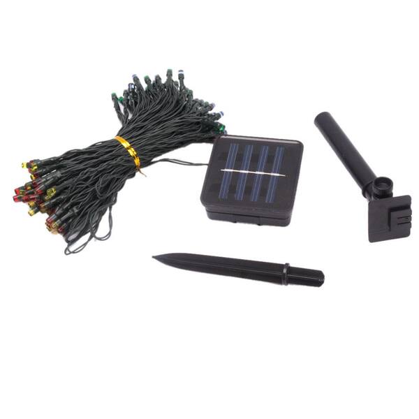 Karl home 39.3 ft. Solar RGB String Light with Red, Blue, Green Light