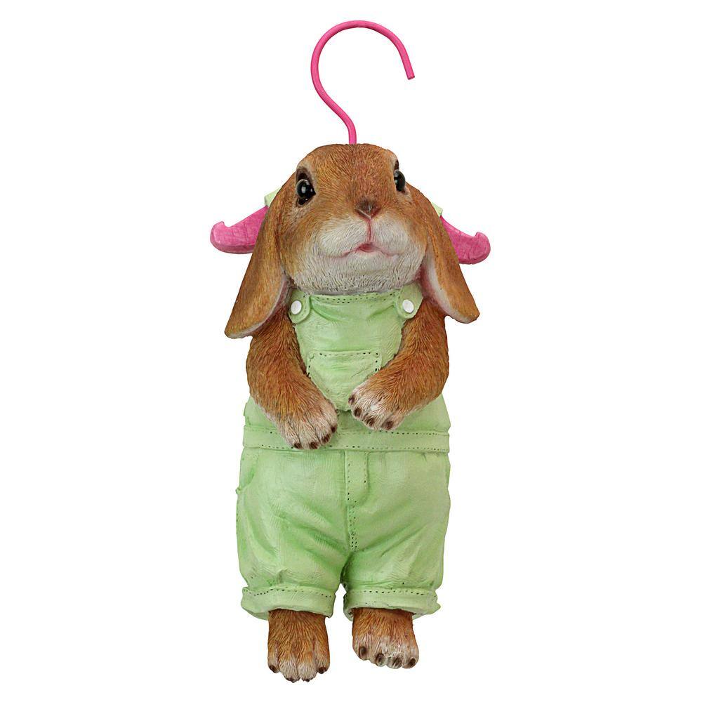 Design Toscano 12 5 In H Hanger Hare Hanging Bunny Rabbit Statue Qm2928400 The Home Depot