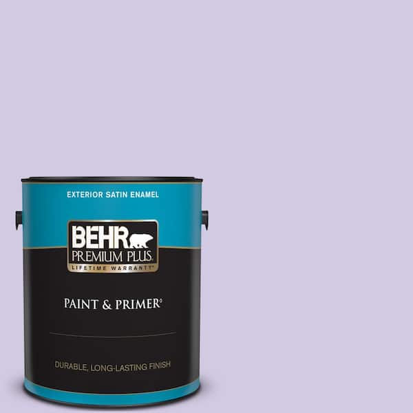 BEHR PREMIUM PLUS 1 gal. #650C-3 Light Mulberry Satin Enamel Exterior Paint & Primer