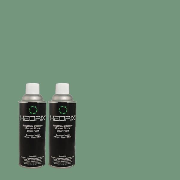 Hedrix 11 oz. Match of 1652 Jade Semi-Gloss Custom Spray Paint (2-Pack)