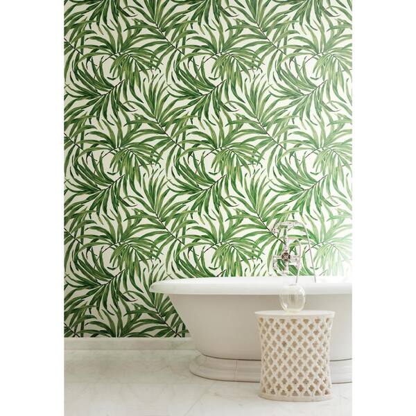 York Wallcoverings Tropics Bali Leaves Spray And Stick Roll Wallpaper Covers 60 75 Sq Ft At7050 The Home Depot