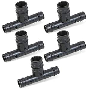 1/2 in. x 1/2 in. x 3/4 in. PEX-A Reducing Tee Pipe Fitting Plastic Poly Alloy Expansion Barb in Black (Pack of 5)