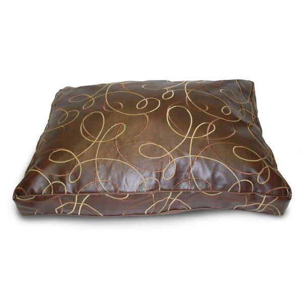 Home Fashions International Leather Swirl Chocolate Pet Bed