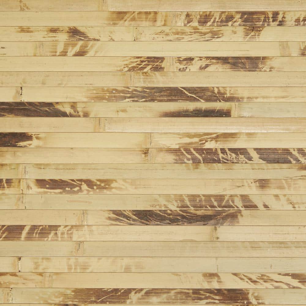 Tortoise Bamboo Textured Wainscoting Wall Panel, 48" x 96"