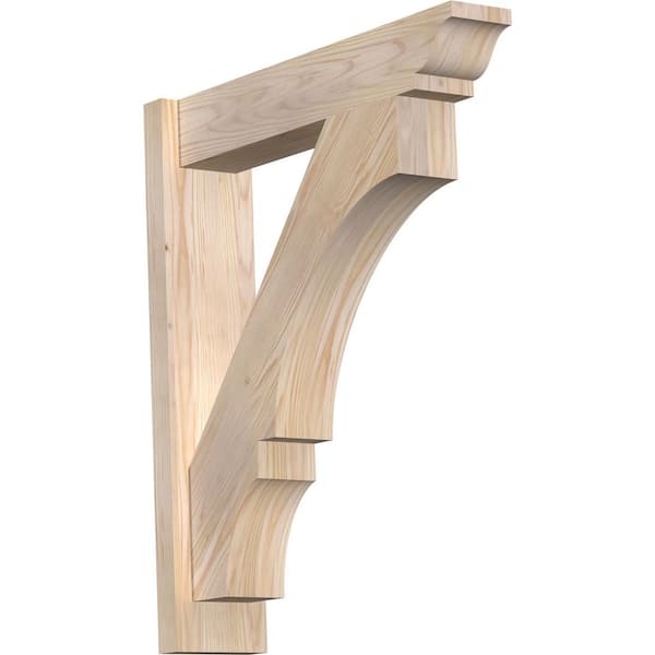 Ekena Millwork 6 in. x 28 in. x 24 in. Balboa Traditional Smooth Douglas Fir Outlooker