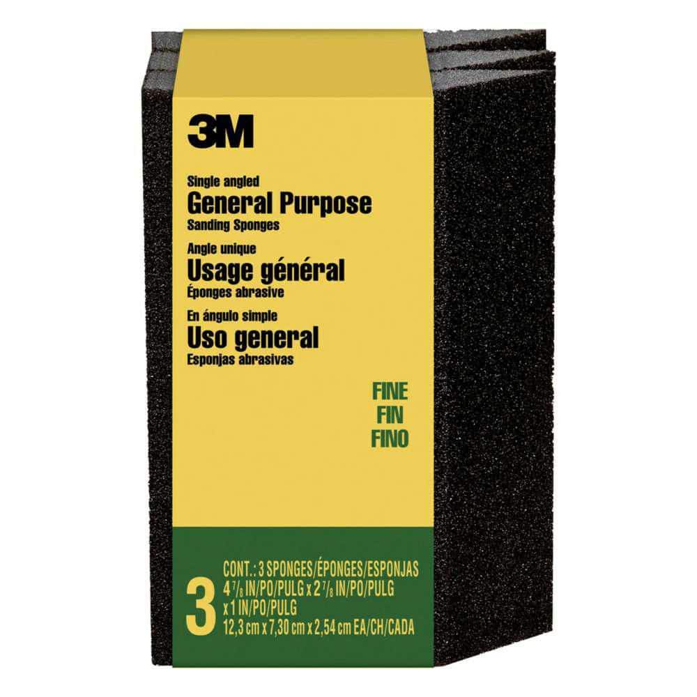 3M Large Area Drywall Sanding Sponge, 4.875-in by 2.875-in by 1-in,  Fine/Medium