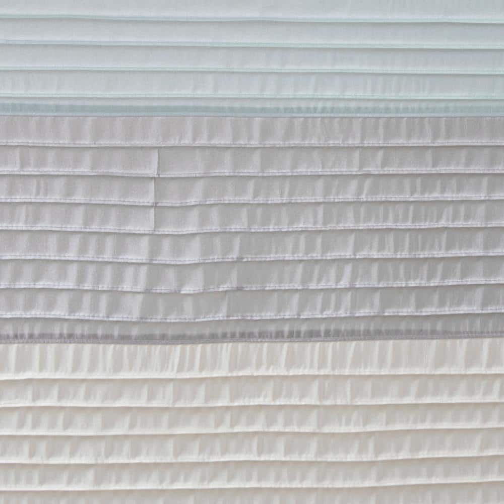 Amherst Aqua 72 in. Faux Silk Shower Curtain