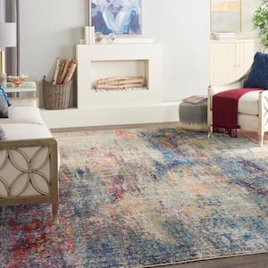 Celestial Multicolor 8 ft. x 11 ft. Abstract Bohemian Area Rug