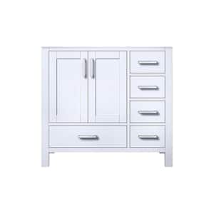 Jacques 36 in. W x 22 in. D Left Offset White Bath Vanity without Top