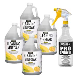 128 oz. Vinegar All Purpose Cleaner Lemon and 32 oz. Spray Bottle Value Pack (4-Pack)
