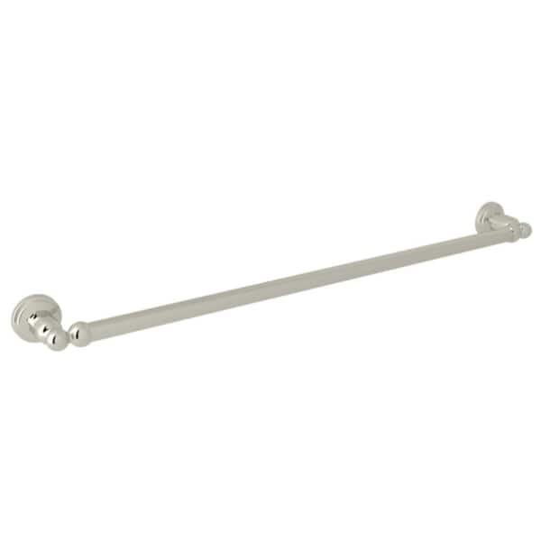 Edwardian 24 in. Wall Mount Towel Bar in Polished Nickel