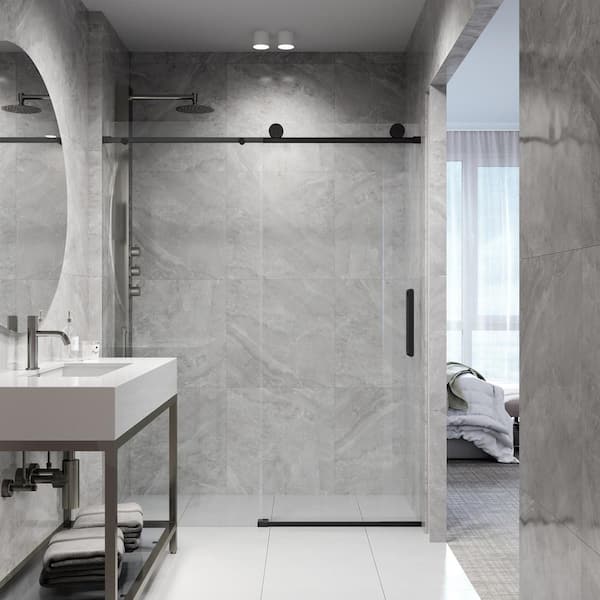 VIGO Elan 68 to 72 in. W x 76 in. H Frameless Sliding Shower