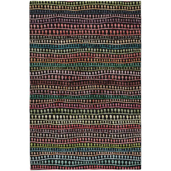 Dream Shag Premium Machine Washable Abstract ADS823 Black 8 ft. x 10 ft. Area Rug