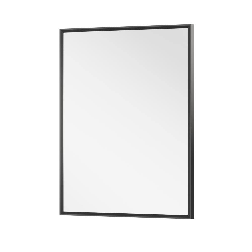 24 in. W x 30 in. H Beveled Edge Rectangle Aluminum Framed Wall Bathroom Vanity Mirror in Black price history on PriceWatchPro