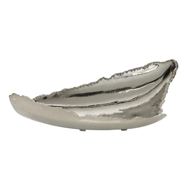 Silver Aluminum Live Edge Decorative Tray