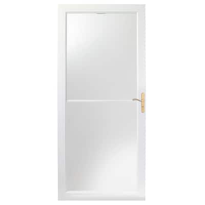 36 in. x 80 in. 2500 Series White Universal Self-Storing Aluminum Storm Door
