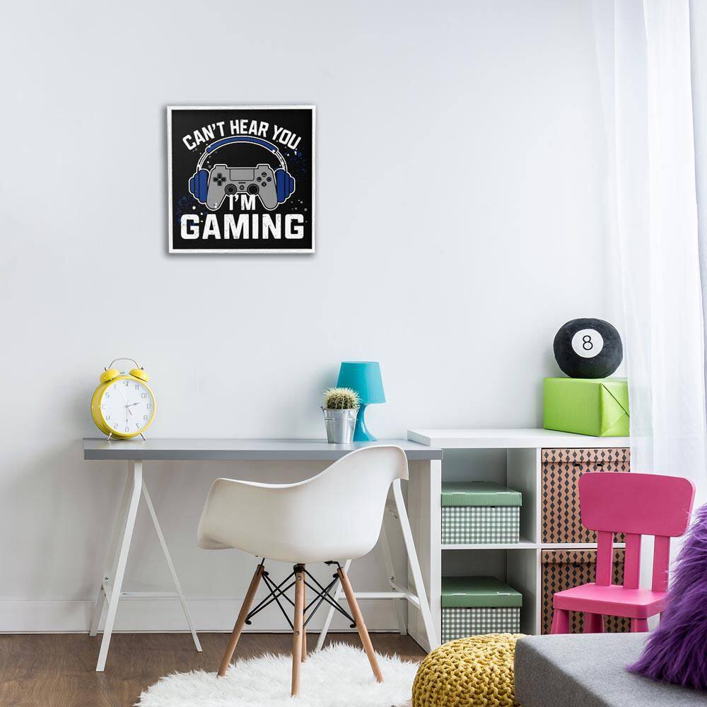 Can't Hear You Gaming by Kim Allen White Framed Typography Giclee Art Print 17 in. x 17 in. price history on PriceWatchPro