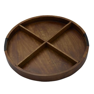 Wood Serving Trays The Home Depot Wood Serving Trays, Round Serving Tray Big Wheels