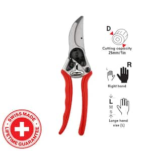 F11 8.3 in. Large Ambidextrous Pruner with 1 in. Cut Capacity, All Carbon Steel Anvil, High Performance