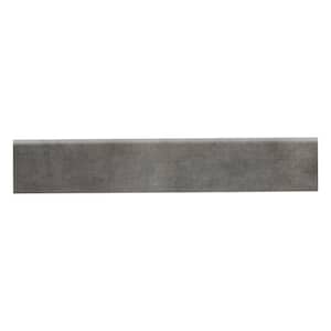 Gridscale Graphite Bullnose 3 in. x 18 in. Matte Porcelain Floor and Wall Tile (22 lin. ft../Case)