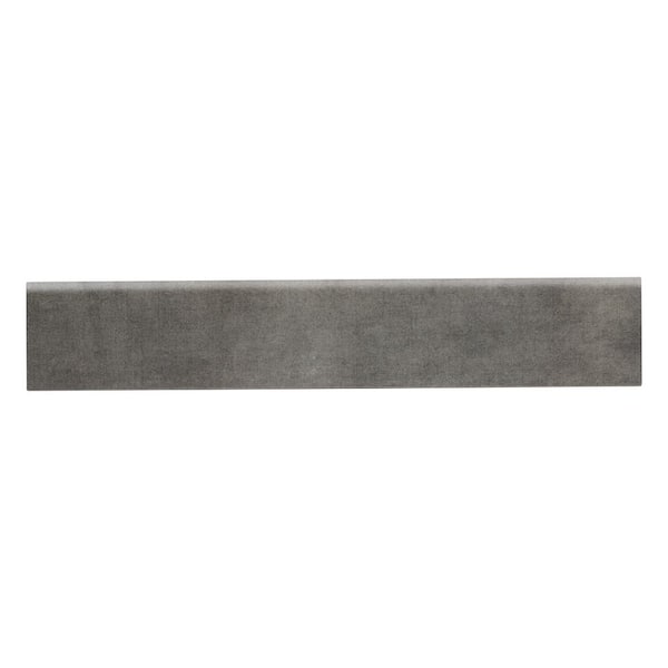 MSI Ridgestone Graphite Bullnose 3 in. x 18 in. Matte Porcelain Floor and Wall Tile (33 lin. ft./Case)
