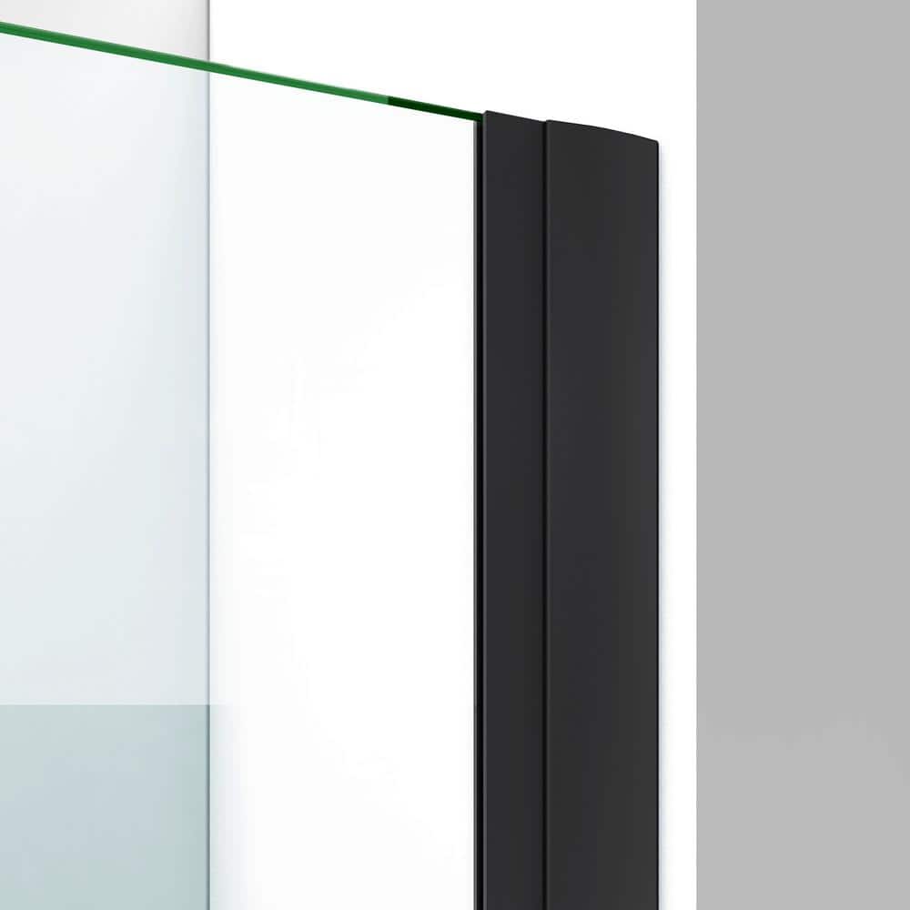 Matte Black Frameless Pivot Shower Door with ClearMax Technology