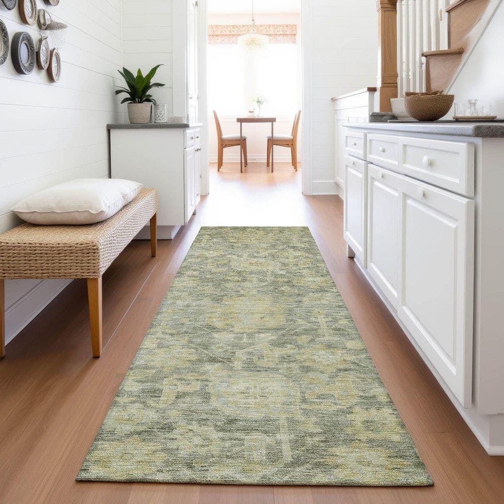 Mayfield Premium Machine Washable Abstract AMF1105 Sage 2 ft. 3 in. x 7 ft. 6 in. Runner Rug price history on PriceWatchPro