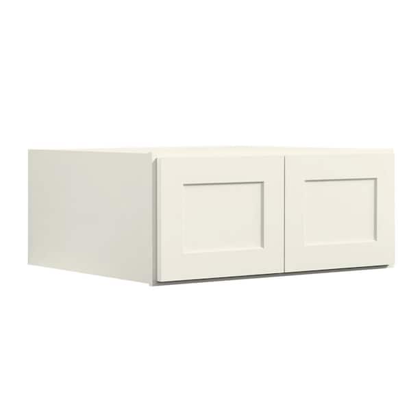 Hausvita 36-in W x 24-in D x 12-in H in Antique White Plywood Ready to Assemble Kitchen Wall Cabinets with 2 Doors
