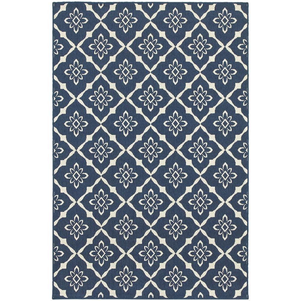Odyssey Navy 4 ft. x 6 ft. Indoor/Outdoor Patio Area Rug price history on PriceWatchPro
