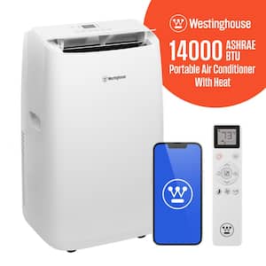 8,150 BTU Portable Air Conditioner Cools 700 sq. ft with 4-in-1 Operation in White