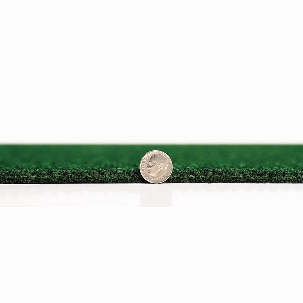 Green 18" Self-Stick Hobnail Carpet Tiles, Pack of 16