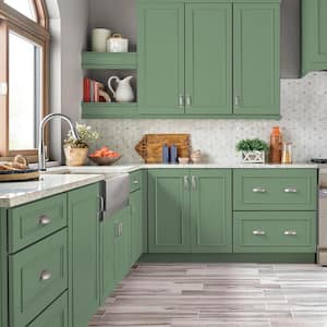 1 qt. #S400-5 Gallery Green Semi-Gloss Enamel Interior/Exterior Cabinet, Door & Trim Paint