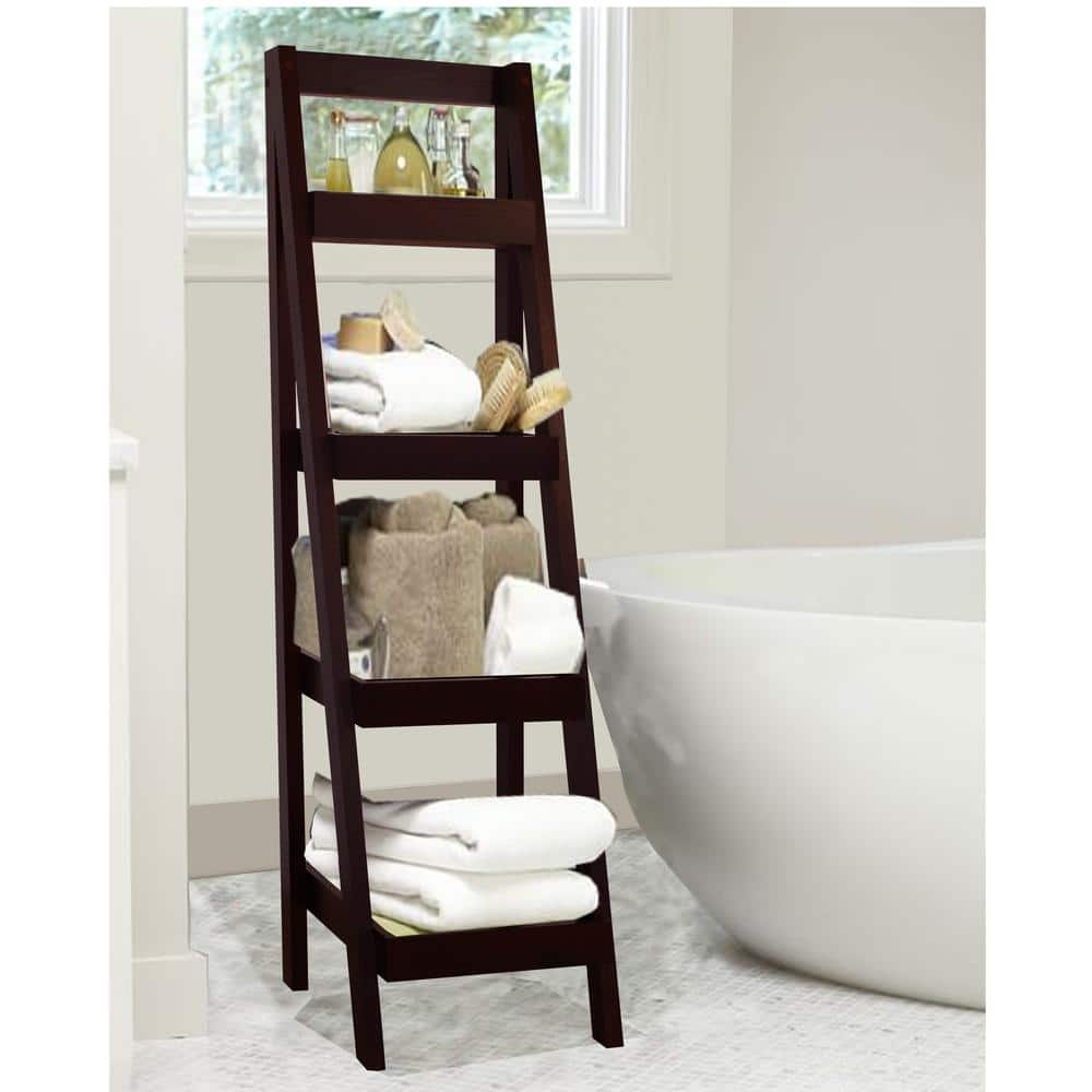 Ladder shelves deals bathroom