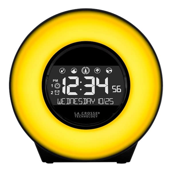 glide Ordinere Alexander Graham Bell La Crosse Technology Color Mood Light Alarm Clock with Nature Sounds-C85135  - The Home Depot