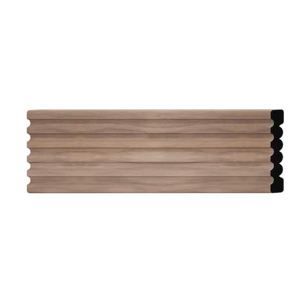 Ekena Millwork WM338 0.56 in. D x 3.38 in. W x 6 in. L Wood (Walnut) Chair Rail Sample