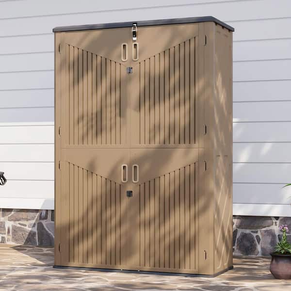 Sizzim Vertical Storage 4.4 ft. W x 2.5 ft. D Resin Shed with