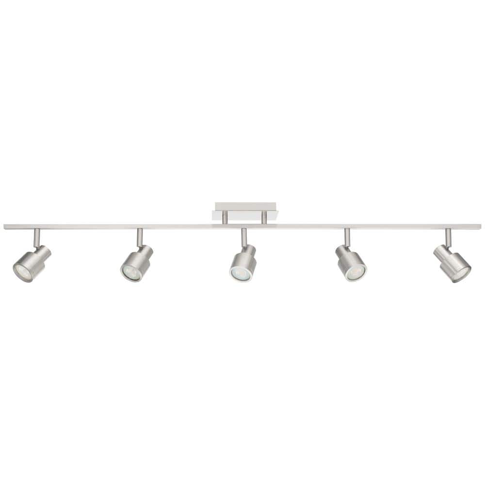 Lincoln Brushed Steel 5-Light LED Track Head