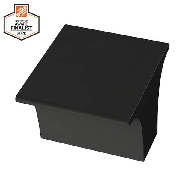 Liberty Inclination 1-1/8 in. (28 mm) Matte Black Cabinet Knob
