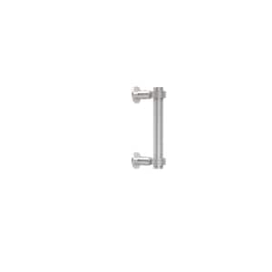 Contemporary 6 in. Back to Back Shower Door Pull with Dotted Accent in Polished Chrome