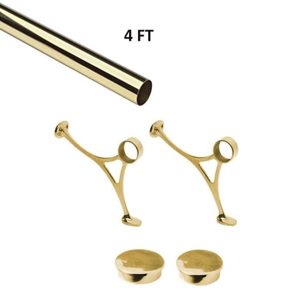 4 ft. Polished Brass 1-1/2 in. Outside Diameter Tubing with 0.05 in.  Thickness 00-A110/4 - The Home Depot