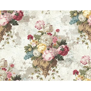 Floral Bunch Beige and Multicolor Paper Non-Pasted Strippable Wallpaper Roll (Cover 60.75 sq. ft.)