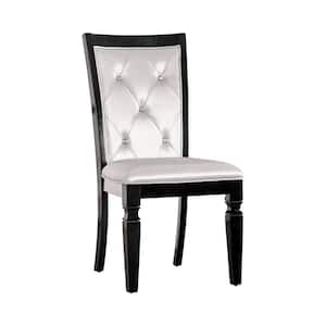 Raquel Black Upholstered Side Chairs (Set of 2)