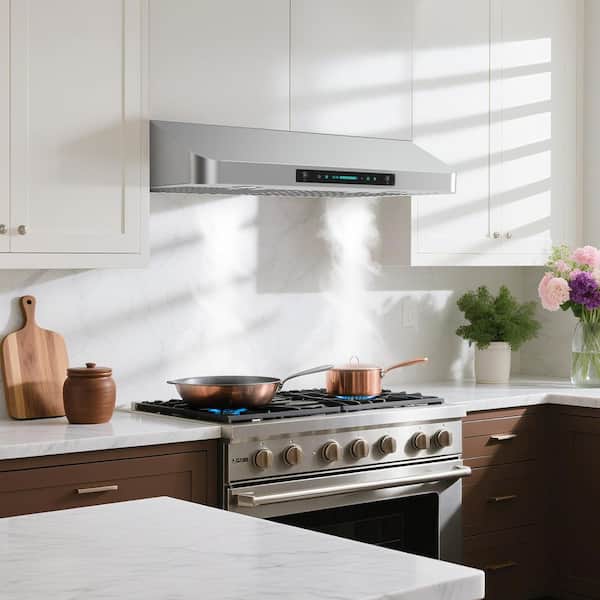 36 in. 900 CFM Ducted Under Cabinet Range Hood in Stainless with 3-Venting Options, Touch and Gesture Control, Remote