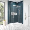 OVE Decors Bel Soft Close 32 in. W x 78.75 in. H Fixed Frameless Shower Door in Satin Nickel 15SG1-BEL032-SA